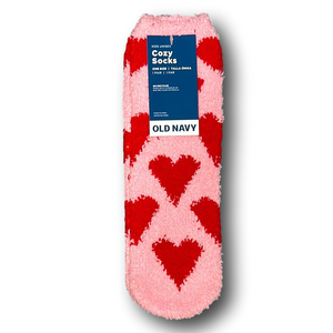 3/$15 Red Hearts Valentine's Day Cozy Fashion Socks - NWT